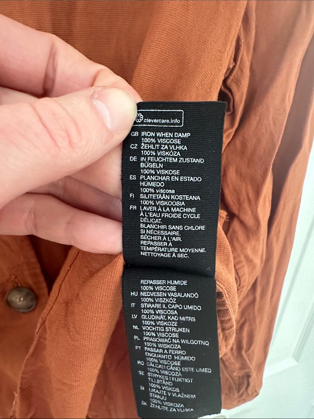 & Other Stories Rust Button-Front Shirt Jacket - Picture 3 of 4